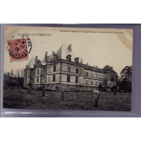 Meilleure Qualité Carte postale 71 - Gormatin - le chateau - Voyage - Dos divise
