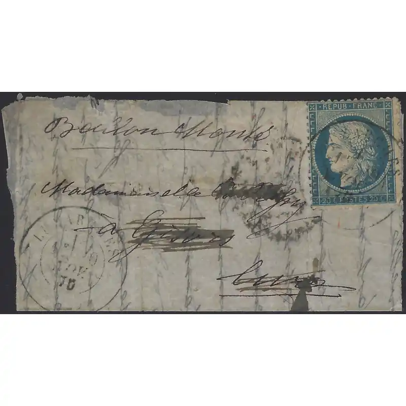 Pli confié du Ballon monté LE GENERAL UHRICH avec cachet des aéronautes. RR Remise