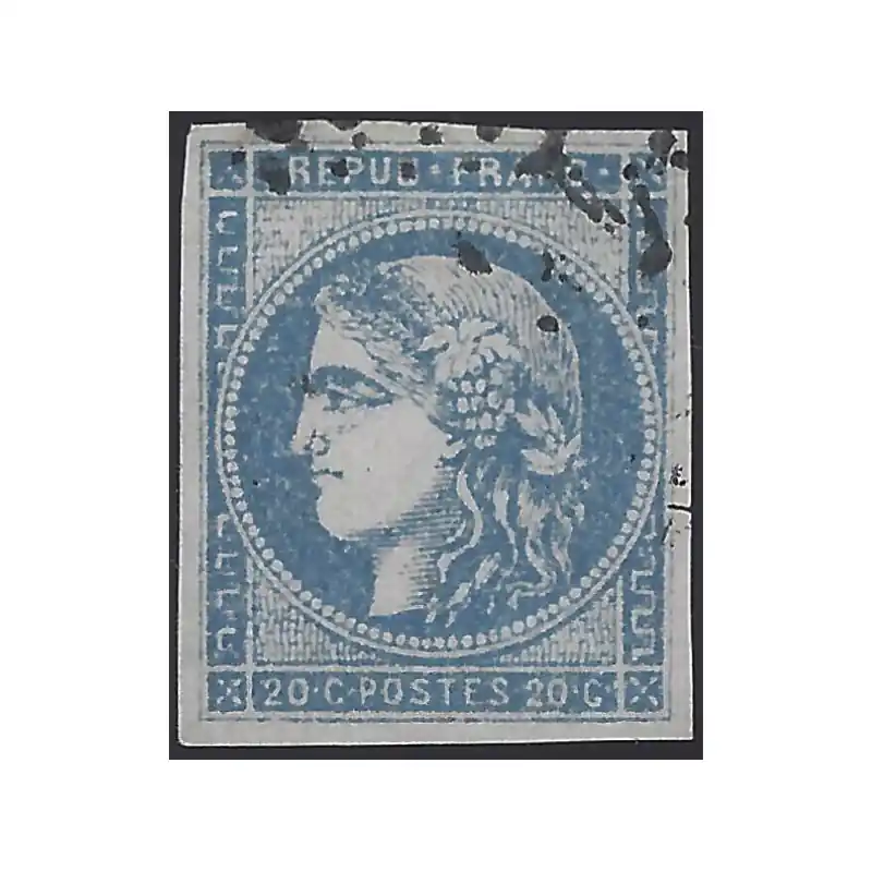 Bordeaux timbre de France N°45Cb outremer oblitéré, R. Vente Flash