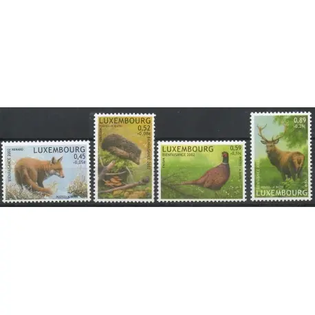 Luxembourg - 2002- No 1542/1545 - Animaux Nouvelle Collection