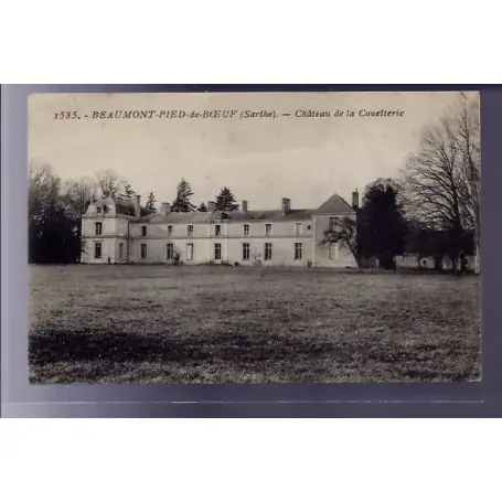 Quantité Limitée Carte postale 72 - Beaumont-Pied-de-Boeuf - Chateau de la Couetterie - Voyage - Dos divise
