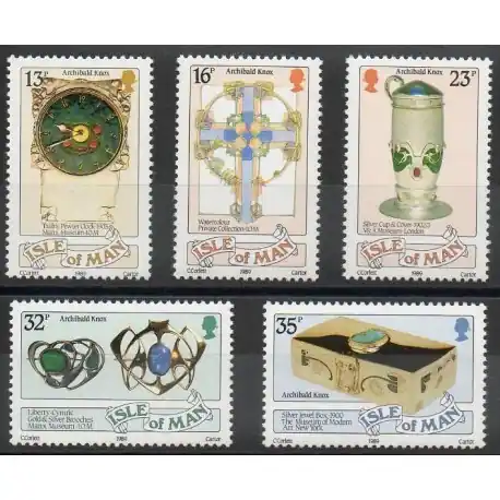 Man (Ile de) - 1989 - No 388/392 - Minéraux - pierres précieuses Produit De Marque