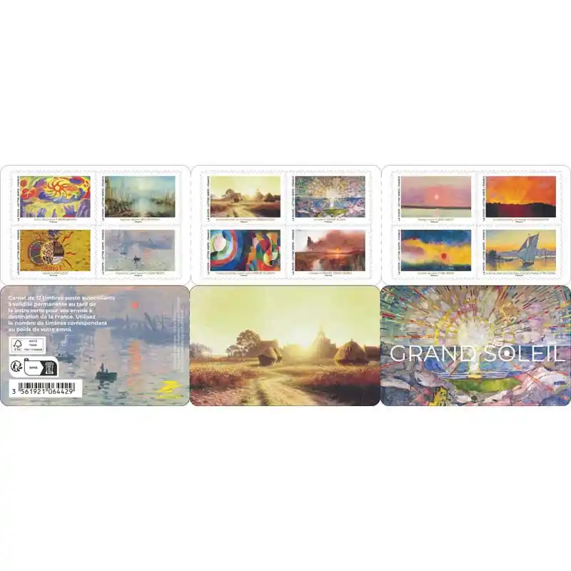 Timbres autoadhésifs de France N°2515-2526, Grand soleil. Usine Directe