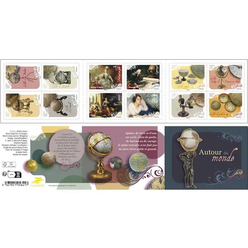 Timbres autoadhésifs de France N°2503-2514, Les globes. Petit Prix