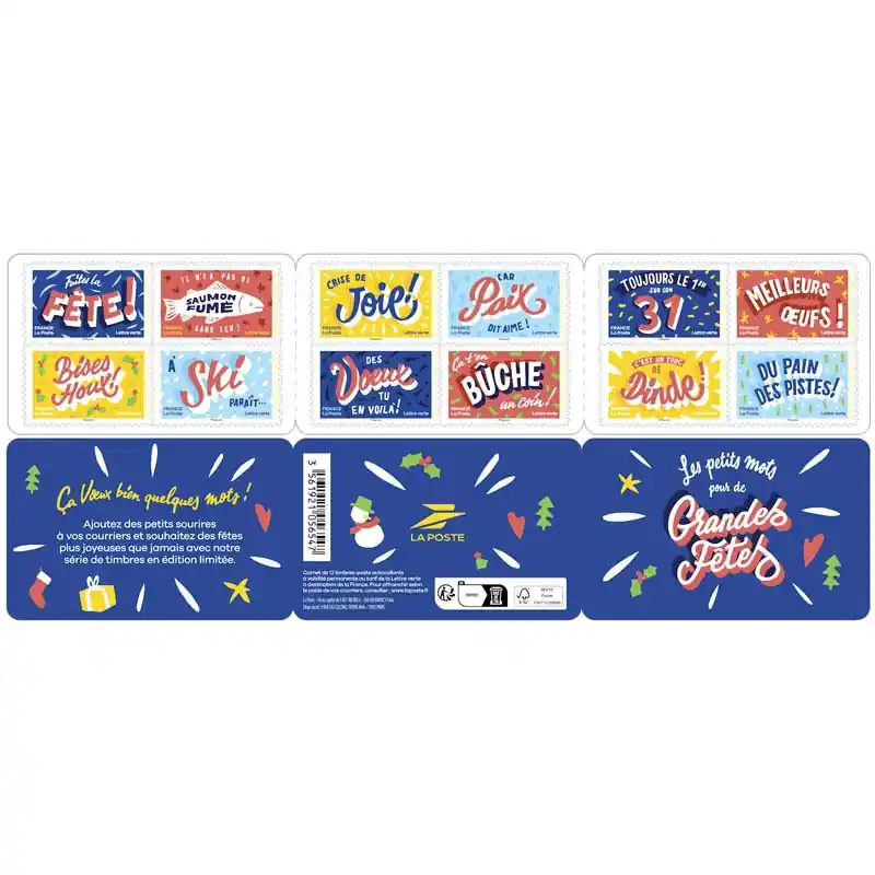 Timbres autoadhésifs de France N°2491-2502, Les petits mots. Seulement Aujourd’hui