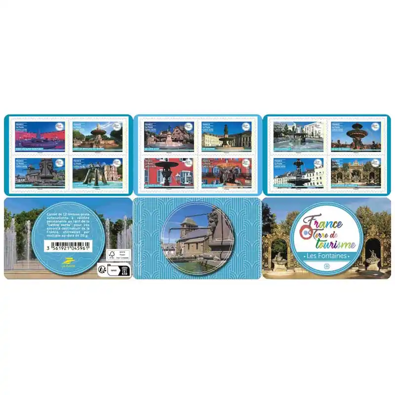 Produit De Marque Timbres autoadhésifs de France N°2455-2466 - Fontaines.