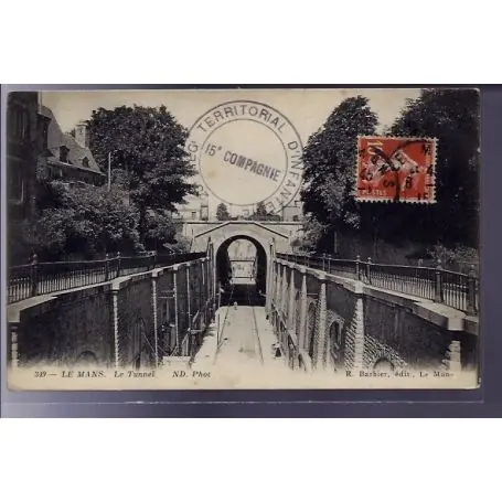 Carte postale 72 - Le Mans - Le Tunnel - Voyage - Dos divise Acheter En Ligne