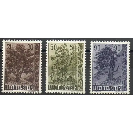 Original Liechtenstein - 1958- No 333/335 - Arbres