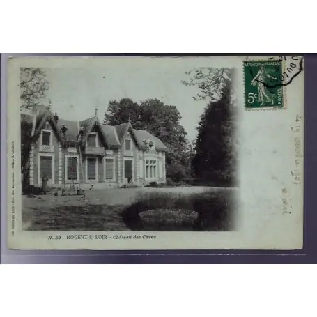 Carte postale 72 - Nogent-s/-Loir - Chateau des caves - Voyage - Dos non divise Pas Cher