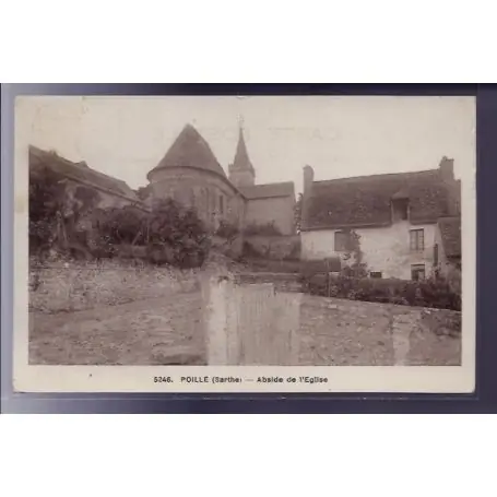 Prix Réduit Carte postale 72 - Poille - Abside de l' eglise - Voyage - Dos divise
