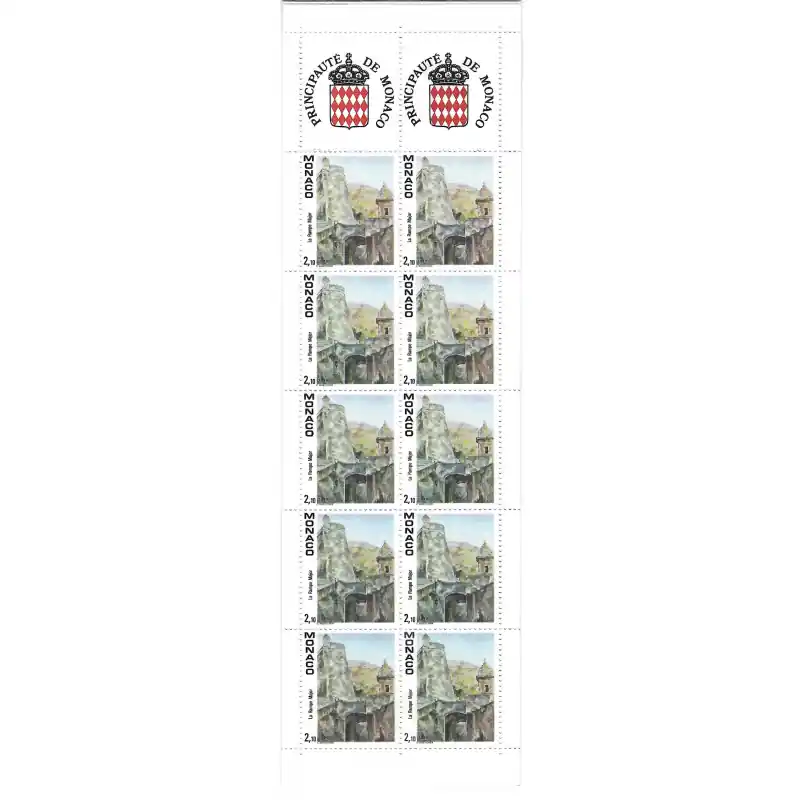 Vue de la ville carnet de timbres de Monaco N°C5 neuf**. Prix Promo