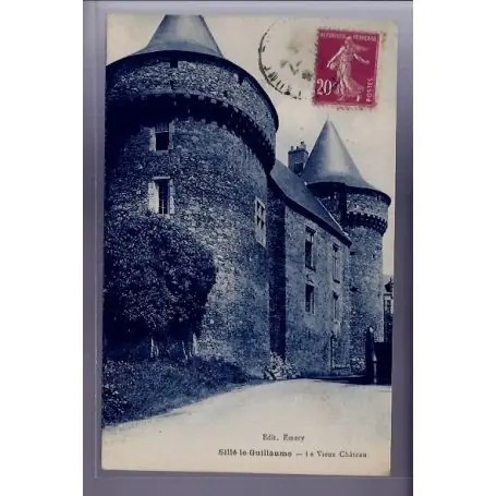 Carte postale 72 - Sille-le-Guillaume - Le vieux chateau - Voyage - Dos divise Populaire