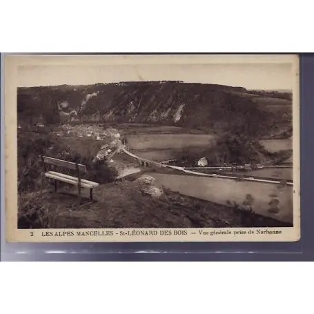 Exclusif Carte postale 72 - St-Leonard des bois - vue generale prise de Narbonne - Non voyage - Dos