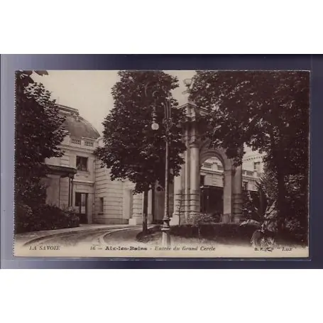 Carte postale 73 - Aix-les-Bains - Entree du Grand Cercle - Non voyage - Dos divise Achetez Aujourd’hui
