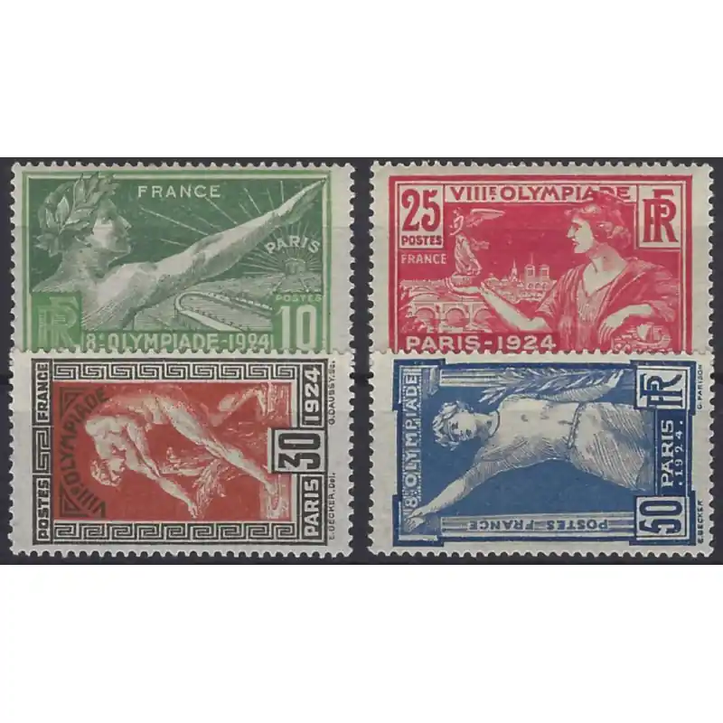Jeux olympiques de Paris timbres de France N°183-186 série neuf**. Top Vente