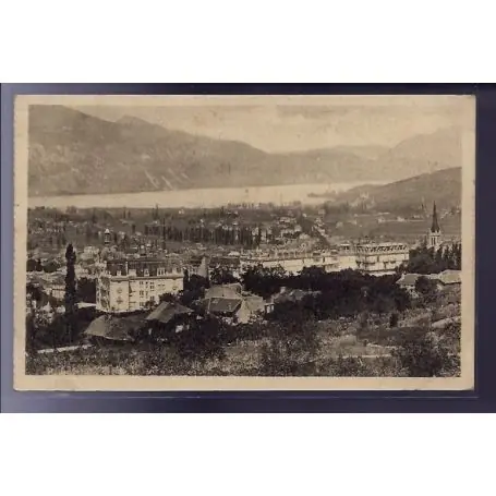 Top Vente Carte postale 73 - Aix-les-Bains - Vue generale et le lac du Bourget - Voyage - Dos divise