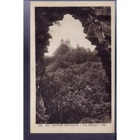 Carte postale 73 - Environs d' Evian-les-Bains - les Allinges - Non voyage - Dos divise Populaire