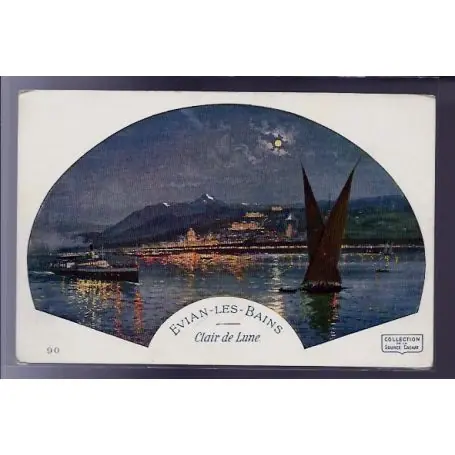Offre Exclusive Carte postale 73 - Evian-les-Bains - clair de lune - Non voyage - Dos divise