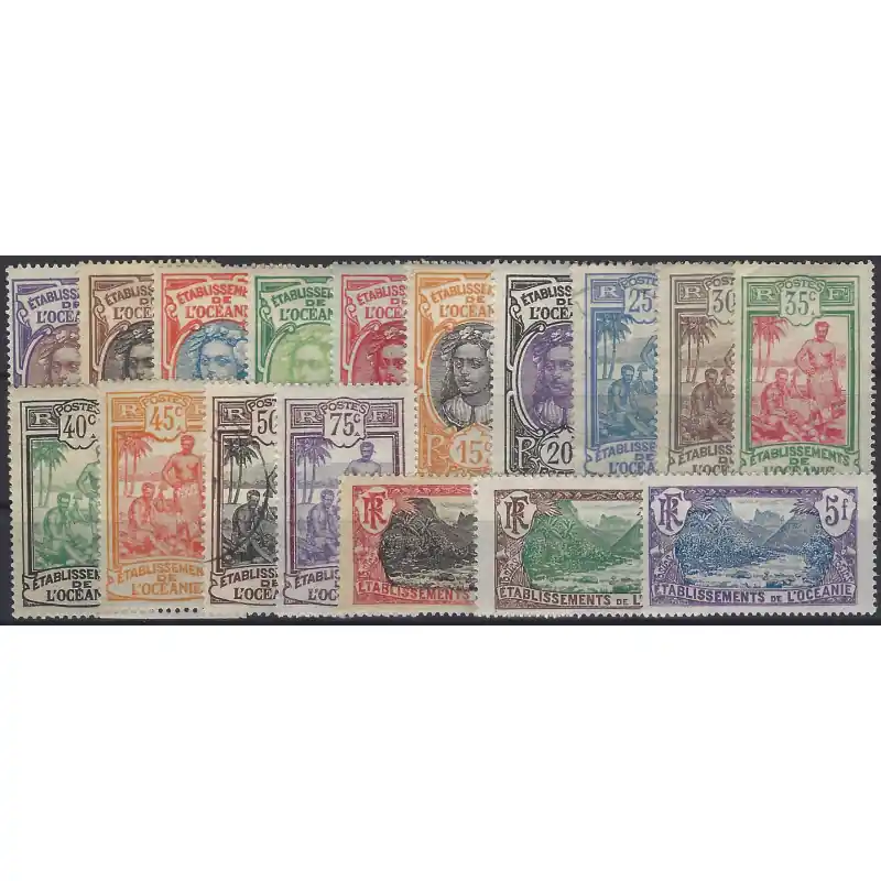 Océanie Française timbres N°21-37 série neuf - oblitéré. Commander Vite