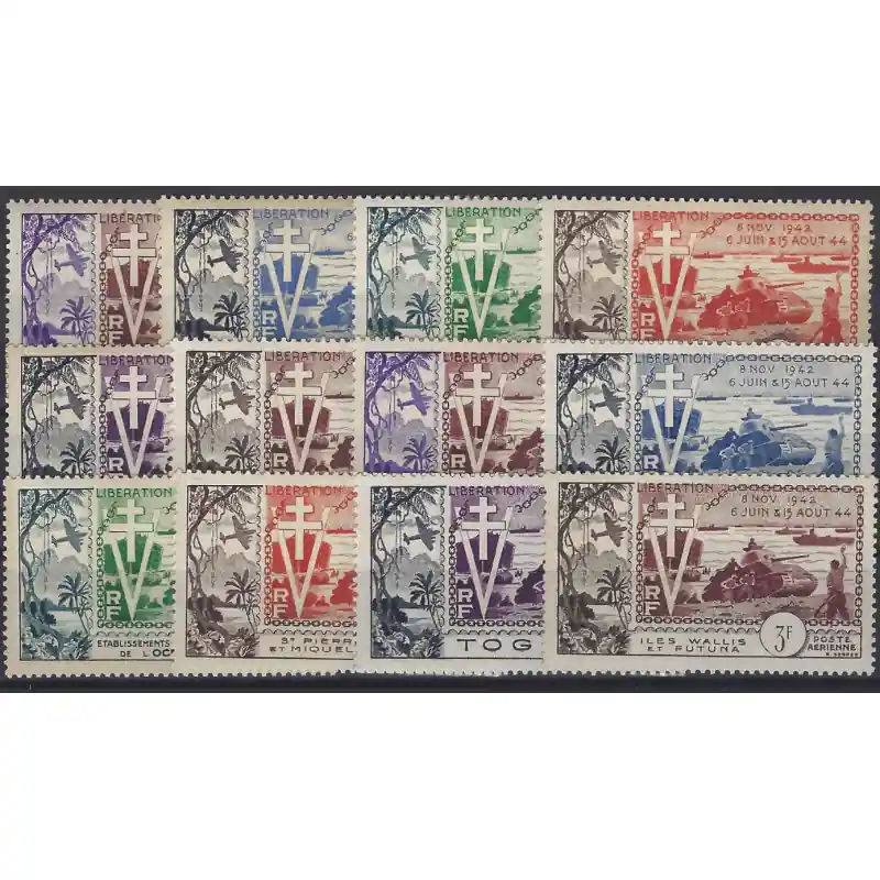 Grande série coloniale 10ème anniversaire de la libération neuf*. Bon Plan