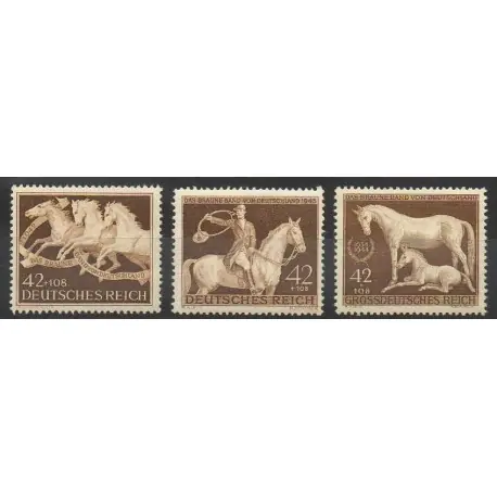Gros Lot Allemagne - 1942- No 739 - 775 - 821 - Chevaux