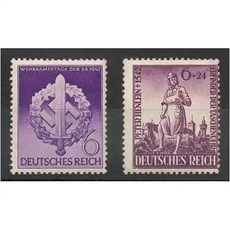 Marque Allemagne - 1942- No 742/743 - Seconde Guerre mondiale