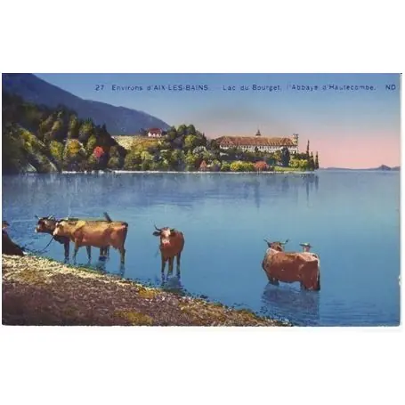 Promotion Saisonnière Carte postale 73 - Vaches au lac du Bourget