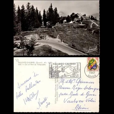 Prix Bas Carte postale 73 - Valloire-Galibier - Col et fort du Telegraphe