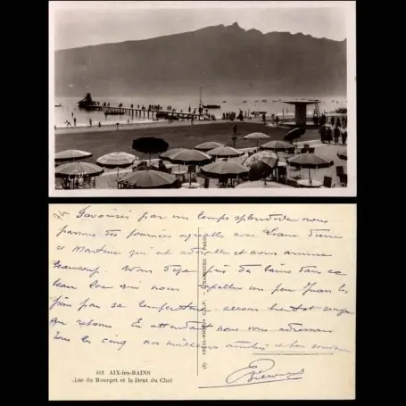Carte postale 74 - Aix les Bains - Lac du Bourget et la Dent du Chat Meilleure Qualité