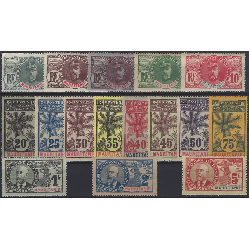 Artisanat Mauritanie timbres N°1-16 série Faidherbe neuf*.