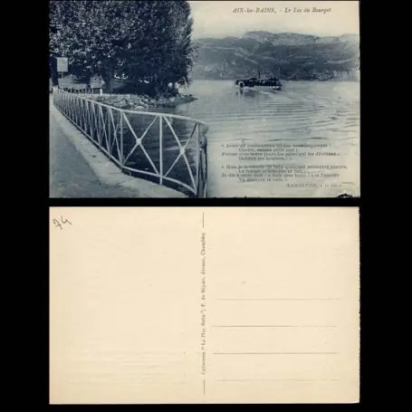 Carte postale 74 - Aix les bains - Le lac du bourget - Bateau Gros Lot