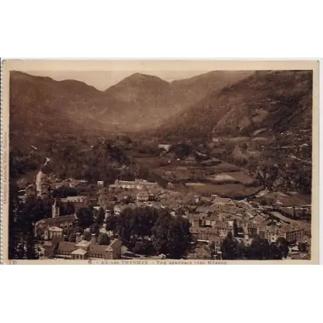 Carte postale 74 - Aix-les-Thermes - Vue generale vers Merens - Voyage - Dos divise Quantité Limitée