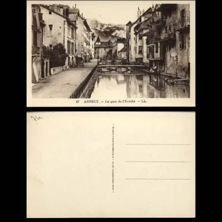 Haute Qualité Carte postale 74 - Annecy - Le quai de l'Eveche - Passerelles