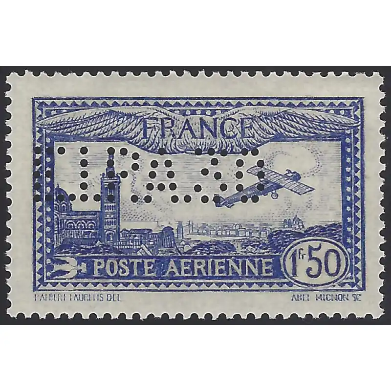 Timbre poste aérienne N°6c perforé EIPA30 neuf**. Nouvelle Collection