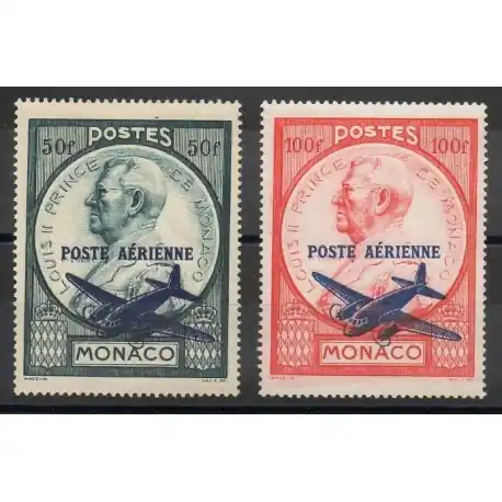 Monaco - Poste aérienne - 1946 - No PA13/PA14 Dernière Chance