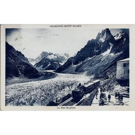 Achat Immédiat Carte postale 74 - Chamonix - Mer de glace et Gare et train
