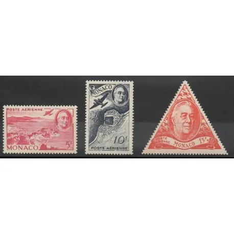 Livraison Gratuite Monaco - Poste aérienne - 1946 - No PA19/PA21