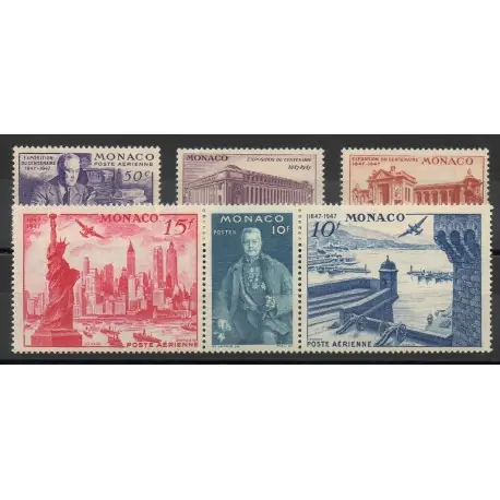 Monaco - Poste aérienne - 1947 - No PA22/PA27 Offre Limitée