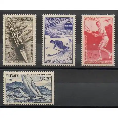 Marque Monaco - Poste aérienne - 1948 - No PA32/PA35