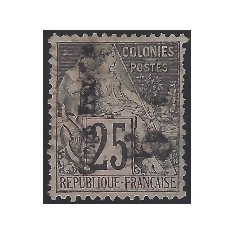 Gros Lot Congo français timbre N°4a oblitéré.