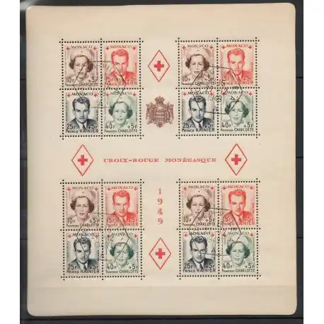 Monaco - Blocs et feuillets - 1949 - No BF 3A - oblitéré Dernier Modèle