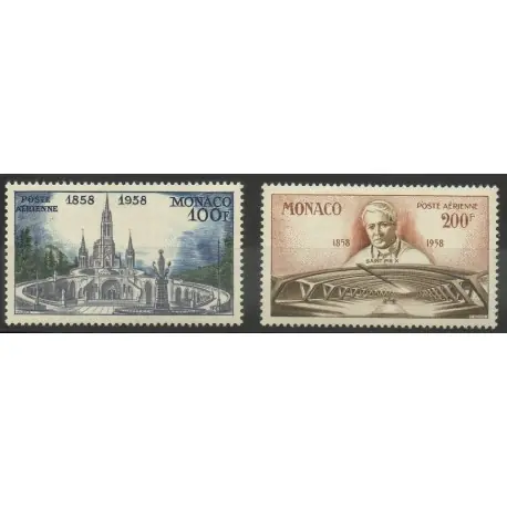 Monaco - Poste aérienne - 1958 - No PA69/PA70 - Papauté Meilleur Prix