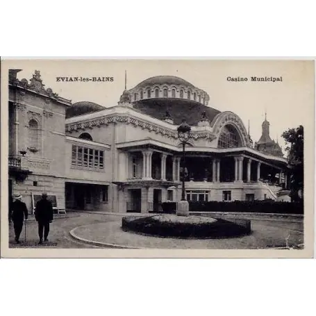 Carte postale 74 - Evian-les-Bains - Casino Municipal - Non voyage - Dos divise Expédié Aujourd’hui