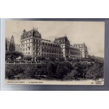 Vente Directe Carte postale 74 - Evian-les-Bains - Le splendide Hotel - Voyage - Dos divise