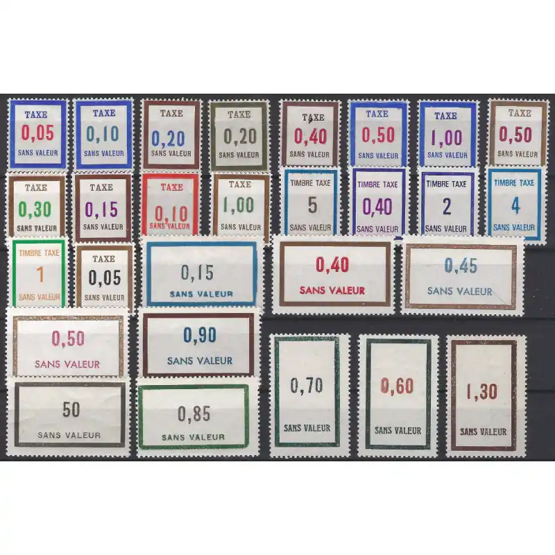Vente Flash Sélection de 28 timbres fictifs de France neufs**.