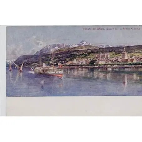 Top Qualité Carte postale 74 - Evian-les-Bains Vue d'un bateau- Non voyage - Dos non divise