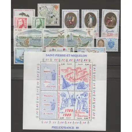 Produit De Marque Saint-Pierre et Miquelon - Année complète - 1989 - No 497/512 - BF 3 - PA 68