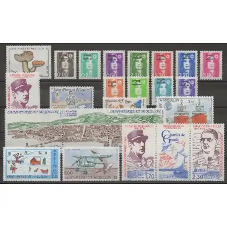 Garantie Incluse Saint-Pierre et Miquelon - Année complète - 1990 - No 513/533 - PA 69
