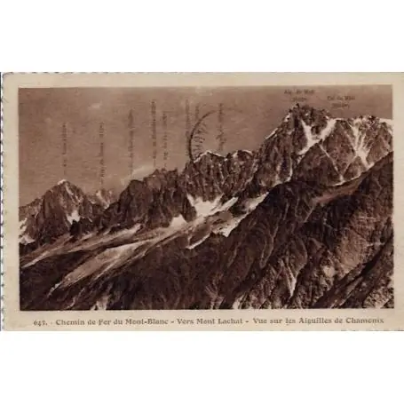 Livraison Gratuite Carte postale 74 - Hautes-savoie - Chemin de fer du Mont-Blanc - Vue sur les aiguilles de Ch