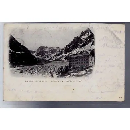 Livraison Express Carte postale 74 - La Mer de Glace - L' Hotel du Montenvers - Voyage - Dos non divise